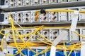 fiber optic equipment inside a network infrastructure, active and passive. Royalty Free Stock Photo