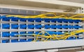 fiber optic equipment inside a network infrastructure, active and passive. Royalty Free Stock Photo