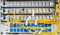 fiber optic equipment inside a network infrastructure, active and passive. Royalty Free Stock Photo
