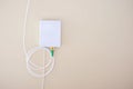 fiber optic internet box on the wall Royalty Free Stock Photo