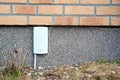 fiber optic internet box on the wall Royalty Free Stock Photo