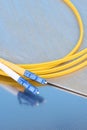 Fiber optic patch cord cable Royalty Free Stock Photo