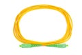 Fiber optic patch cord cable on white background Royalty Free Stock Photo