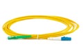 Fiber optic patch cord cable on white Royalty Free Stock Photo