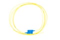 Fiber optic patch cord cable on white Royalty Free Stock Photo