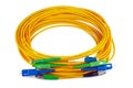 Fiber optic patch cord cable on white Royalty Free Stock Photo