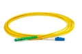Fiber optic patch cord cable on white Royalty Free Stock Photo