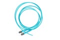 Fiber optic patch cord cables on white Royalty Free Stock Photo