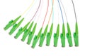 Fiber optic single mode hybrid patch cord Royalty Free Stock Photo