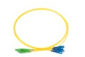 Fiber optic single mode hybrid patch cord Royalty Free Stock Photo