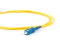 Fiber optic single mode hybrid patch cord