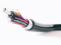 Fiber optical cable detail - 3D Rendering