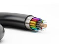 Fiber optical cable detail Royalty Free Stock Photo