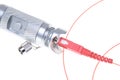 Fiber optical cable testing equipment Royalty Free Stock Photo