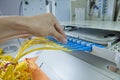 Fiber optical network cables Royalty Free Stock Photo