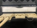 Fiber optical patch panel closeup view of it Royalty Free Stock Photo