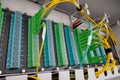 Fiber optical, patch panel Royalty Free Stock Photo