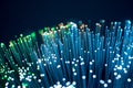 Fiber optics, abstract & blur background Royalty Free Stock Photo