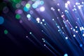 Fiber optics, abstract & blur background Royalty Free Stock Photo