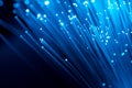 Fiber optics, abstract & blur background Royalty Free Stock Photo