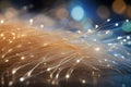 Fiber optics, abstract blur bokeh background