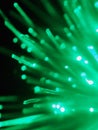 Fiber Optics Against Black Background