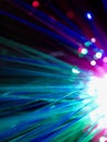 Fiber Optics Against Black Background Royalty Free Stock Photo