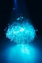 Fiber optics light background Royalty Free Stock Photo