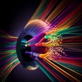 Fiber optics lights abstract background Royalty Free Stock Photo