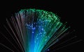 Fiber optics lights abstract background, fiber optical background Royalty Free Stock Photo