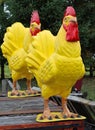 Fiberglass animals statues rooster