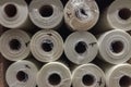 Fiberglass self-adhesive mesh tape rolls in warehouse Royalty Free Stock Photo