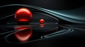Fibonacci Elegance: The Red Sphere Royalty Free Stock Photo