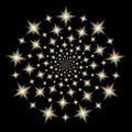 Fibonacci gradient blurred Ratio Spiral Vector Pattern