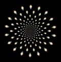 Fibonacci gradient blurred Ratio Spiral Vector Pattern