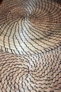 Fibonacci Multiple Contrasting Spirally formed dry grass mats