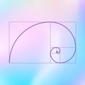 Fibonacci sequence, golden spiral Background