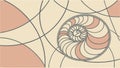 Fibonacci Spiral Abstract Design, Mathematical Harmony, vector design Generative AI Royalty Free Stock Photo