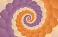 Fibonacci spiral background. Abstract Colorful Nautilus Fibonacci pattern template, vector illustration Royalty Free Stock Photo