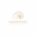 Sacred geometry logo template. Logarithmic sequences.