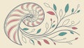 Fibonacci Spiral Shell Geometric Vector Art, vector design Generative AI Royalty Free Stock Photo