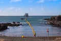 Fibre Optic cable coming ashore Royalty Free Stock Photo