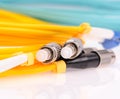 Fibre Optic Network Cables Royalty Free Stock Photo