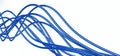 Fibre-optical blue cables Royalty Free Stock Photo
