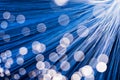 Fibre optical in blue Royalty Free Stock Photo