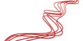 Fibre-optical red cables Royalty Free Stock Photo
