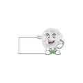 Fibrobacteres cartoon drawing Thumbs up holding a white board