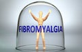 Fibromyalgia can separate a person from the world and lock in an isolation that limits - pictured as a human figure locked inside