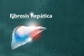 Fibrosis hepÃÂ¡tica - DiagnÃÂ³stico y tratamiento, lista de comprobaciÃÂ³n mÃÂ©dica. Fondo texturizado y espacio de copia vacÃÂ­o para