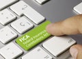 FICA Federal Insurance Contributions Act - Inscription on Green Keyboard Key